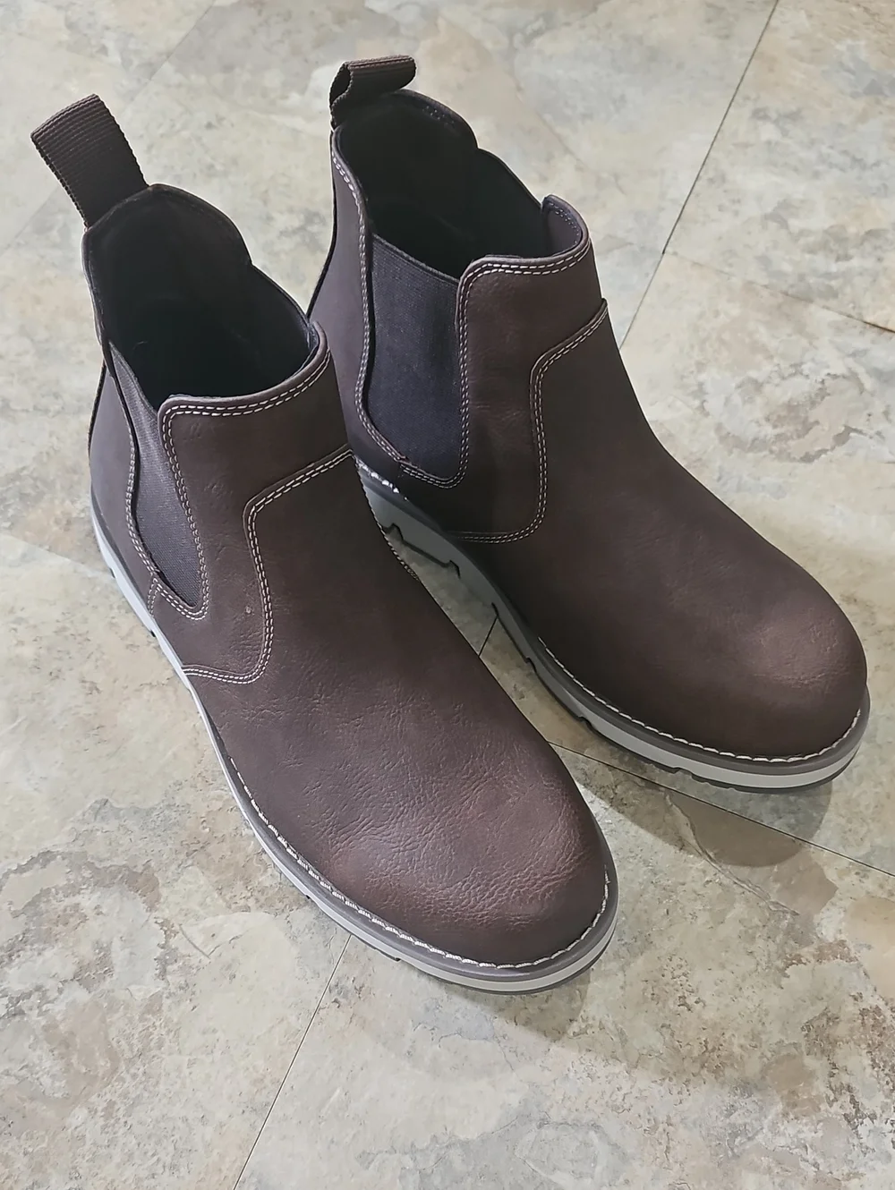 Dockers Men's Dark Brown Chukka Chelsea Boots, 9.5